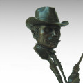 Busts Brass Statue Cowboy Decoration Bronze Sculpture Tpy-671